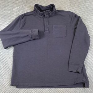 OOBE Brand Pullover Mens XXL Charcoal Gray Cotton Slub 1/4 Button ORMT10807